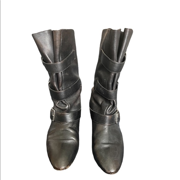 LOEFFLER RANDALL Back buckle wedge boots - Picture 2 of 7